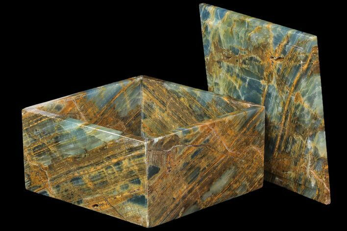 Wide Blue Calcite Jewelry Box - Argentina #84122